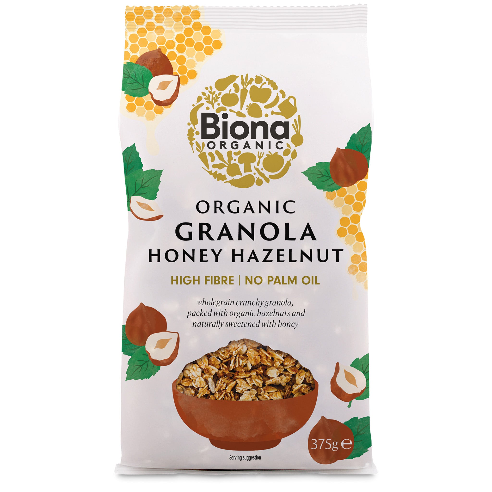 Hunaja-hasselpähkinägranola, 375 g