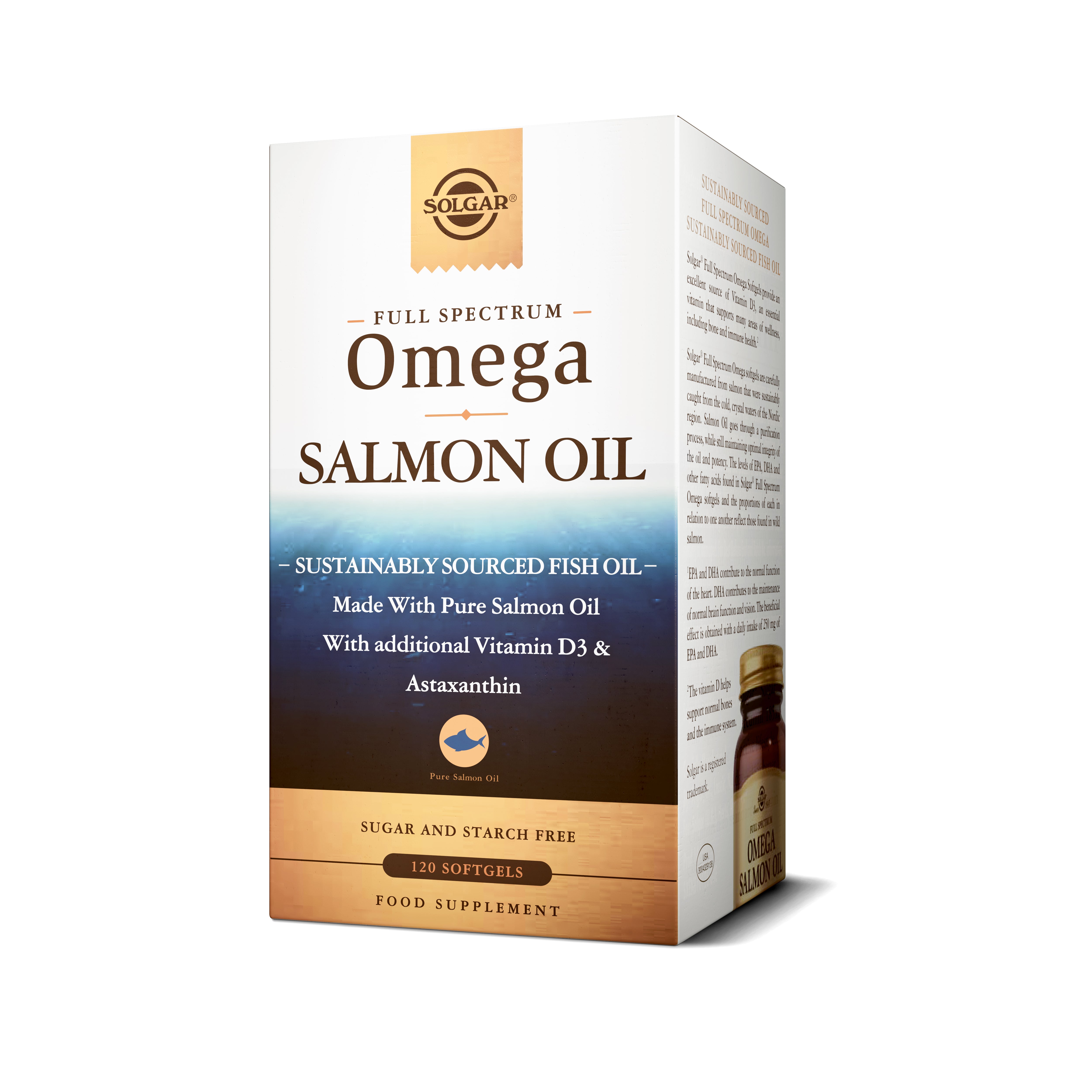Full Spectrum Omega Salmon Oil Softgels, 120 kaps - Omega-kapselit