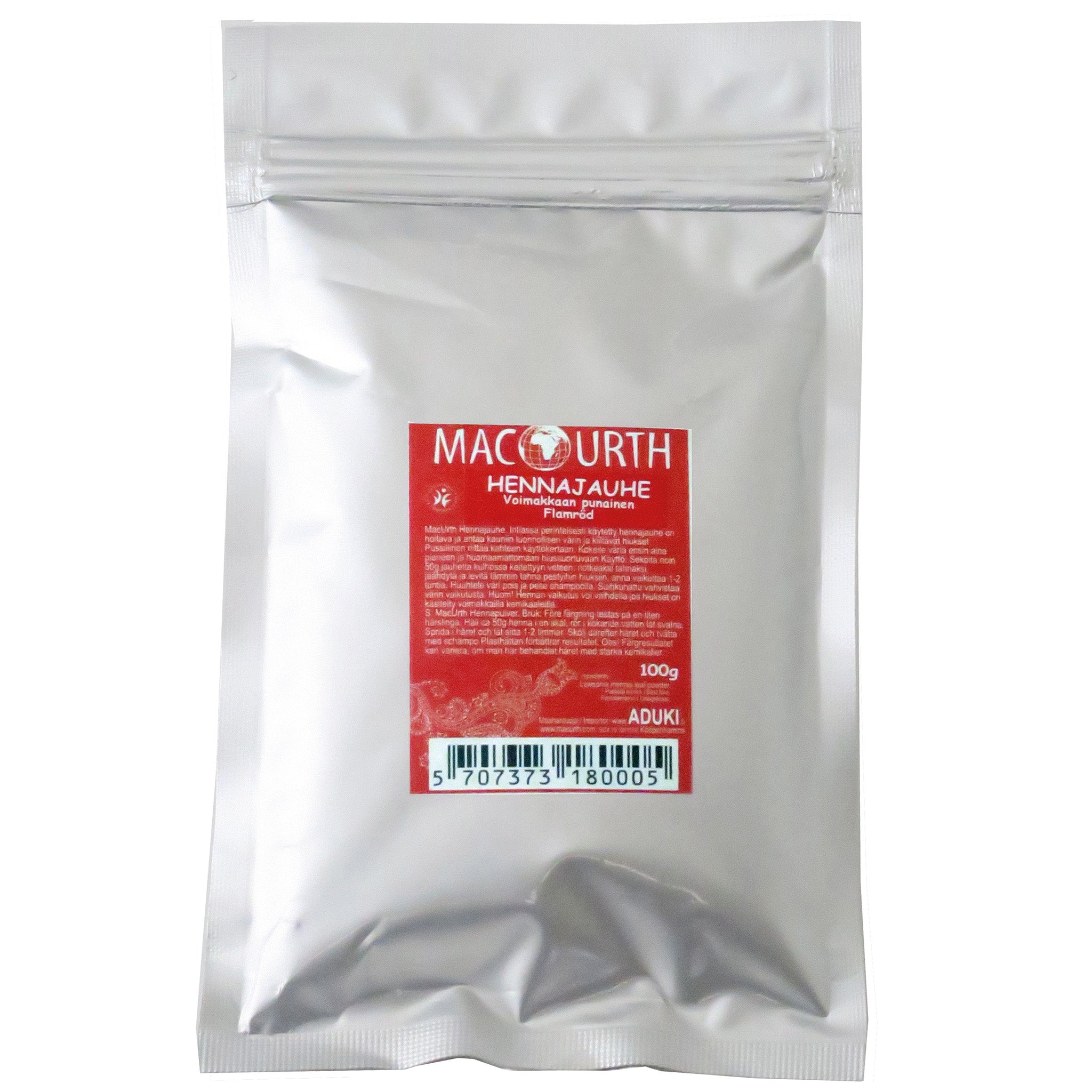 Hennajauhe, voimakkaan punainen, 100 g