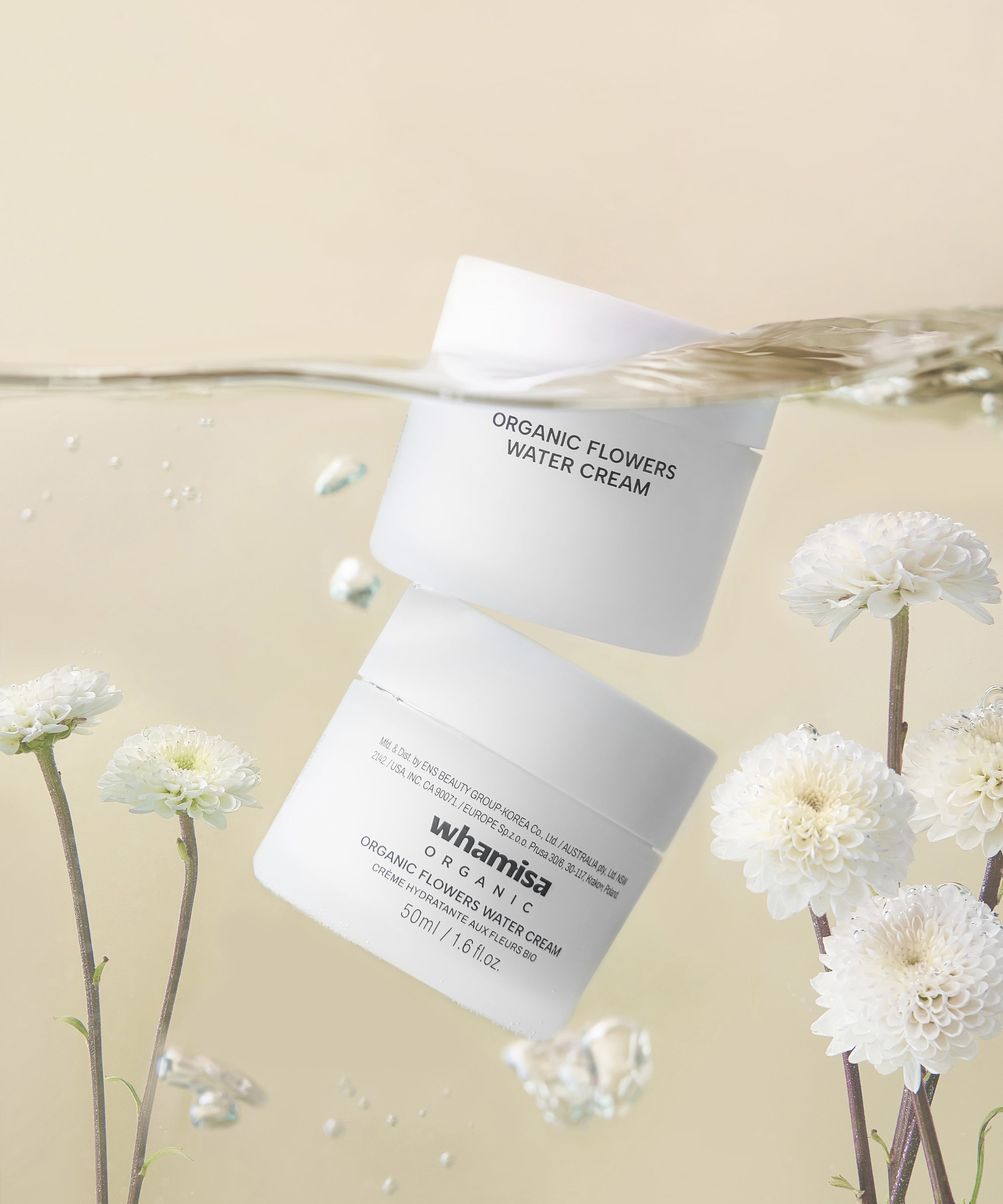 Organic Flowers Water Cream, 50 ml - kasvovoide