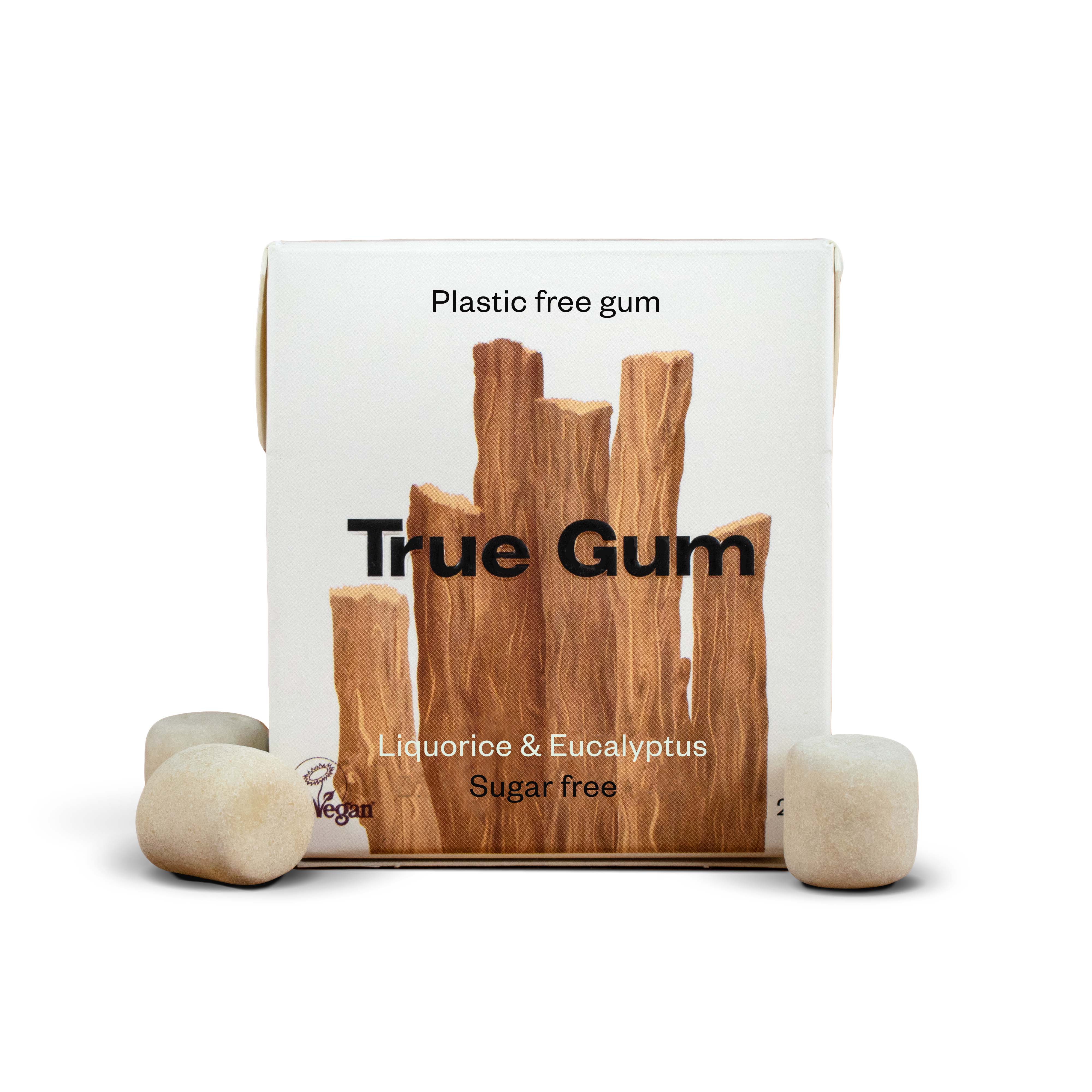 True Gum Lakritsi-eucalyptuspurkka, 20 g