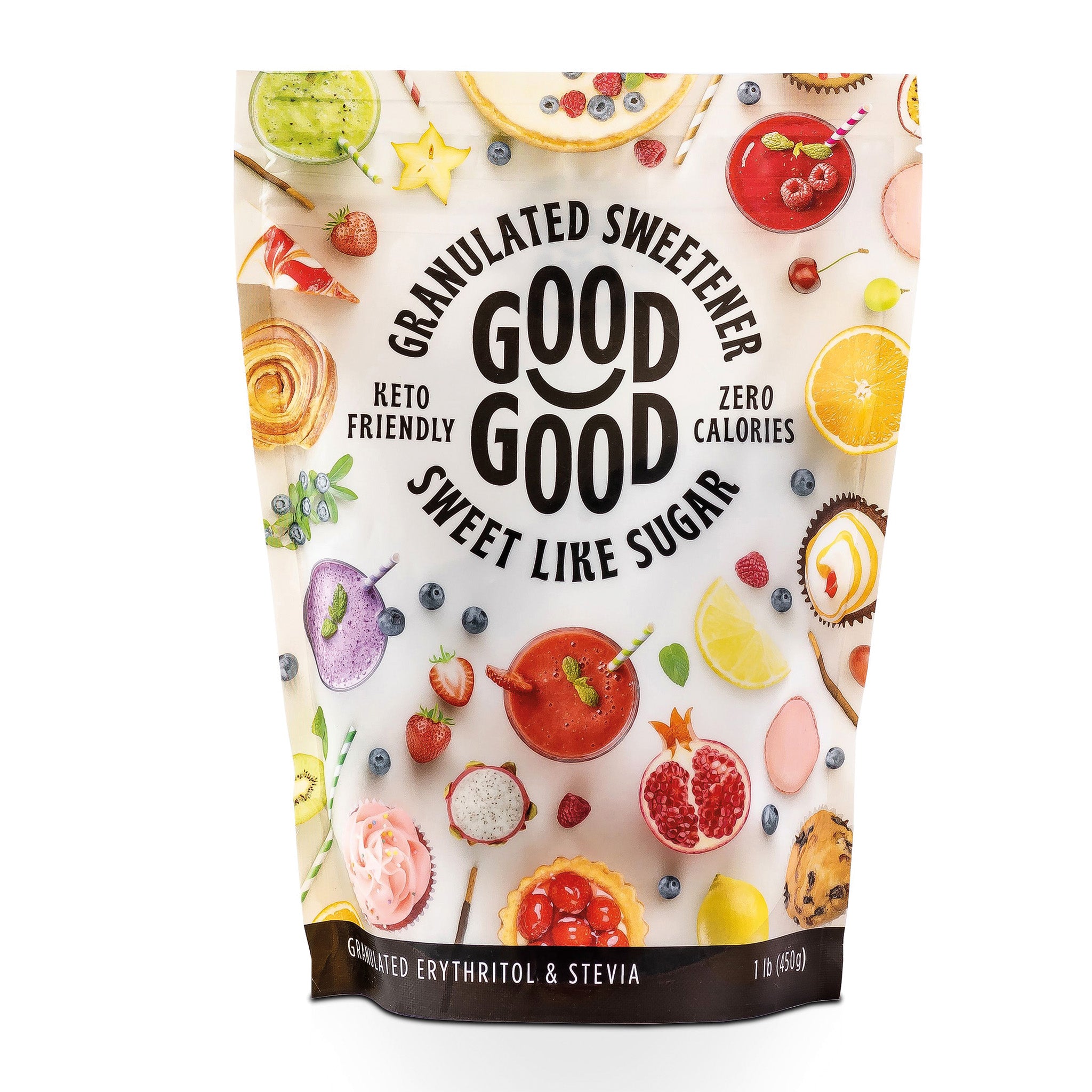 Erytritoli & stevia pöytäsokeri, 450 g