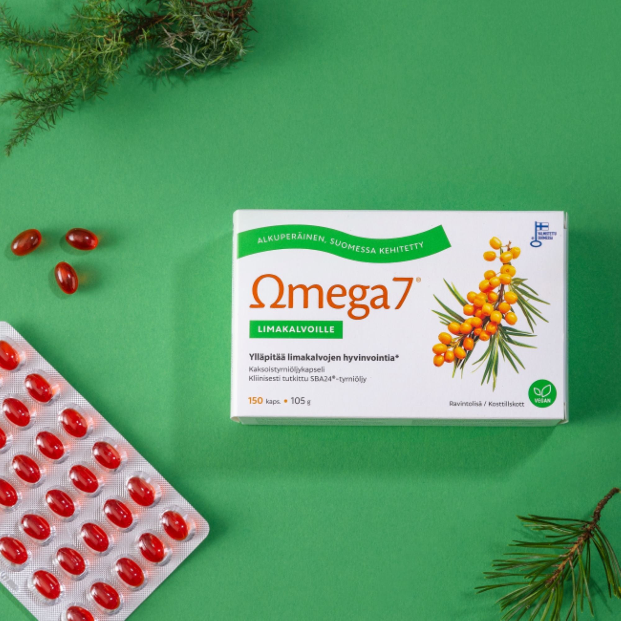 Omega7 SBA24® Kaksoistyrniöljykapseli, 150 kaps