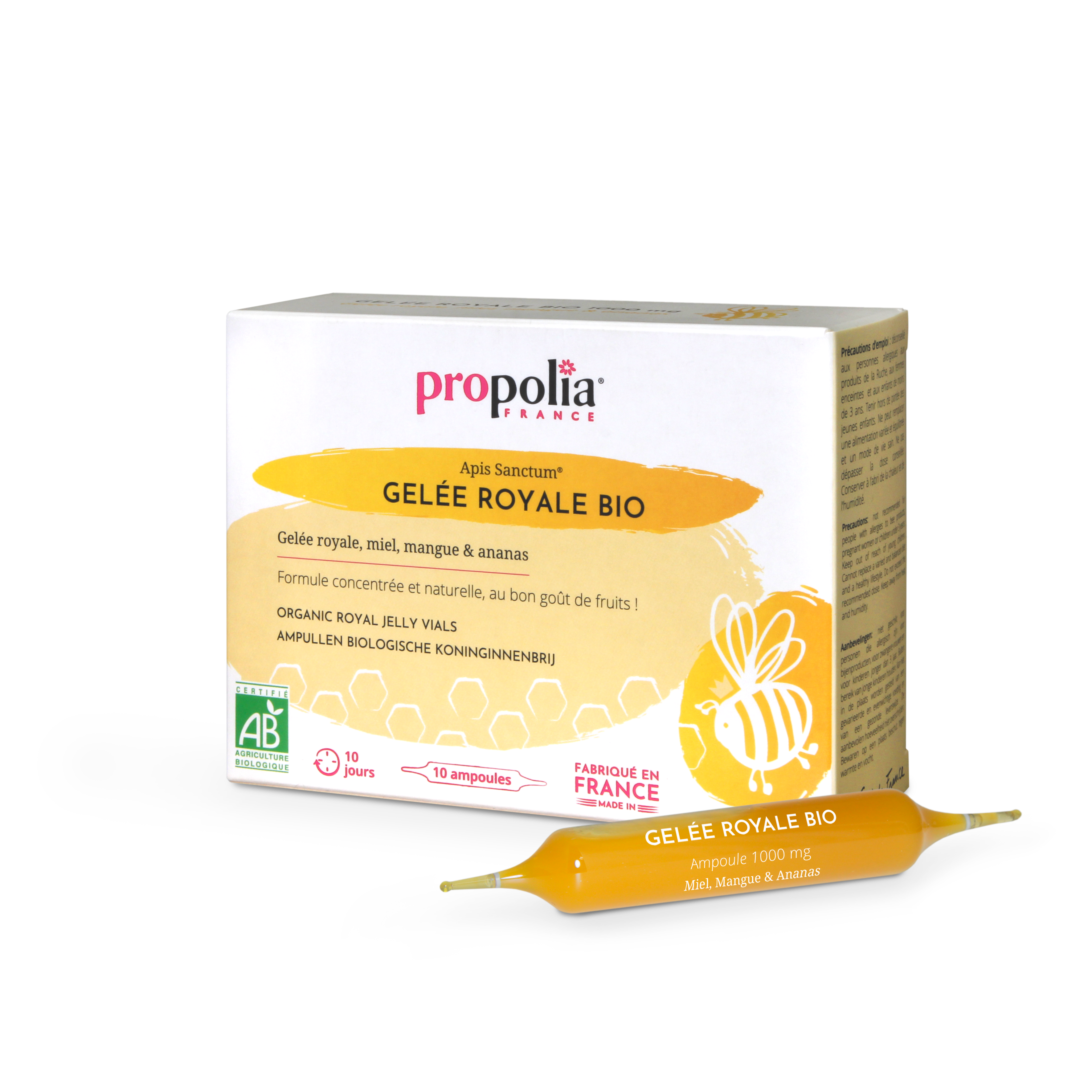 Kuningatarhyytelö -lasiampullit (royal jelly, gelee royal), 1 g