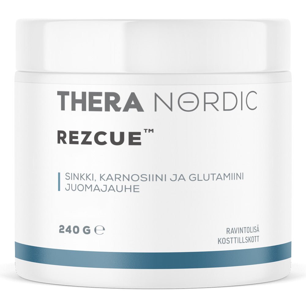 THERA Nordic REZCUE Sinkkikarnosiini + Glutamiini, 240 g