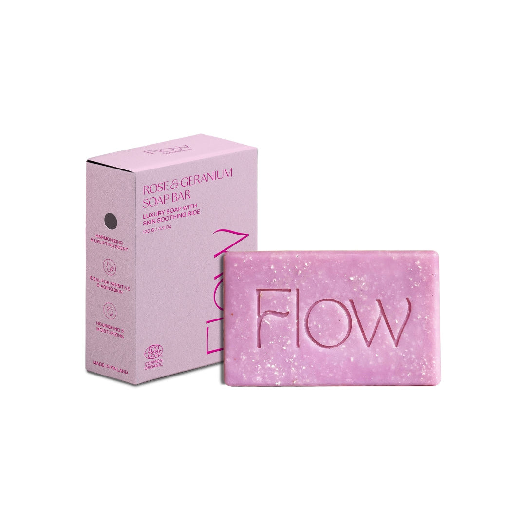 Rose & Geranium Soap Bar, 120 g