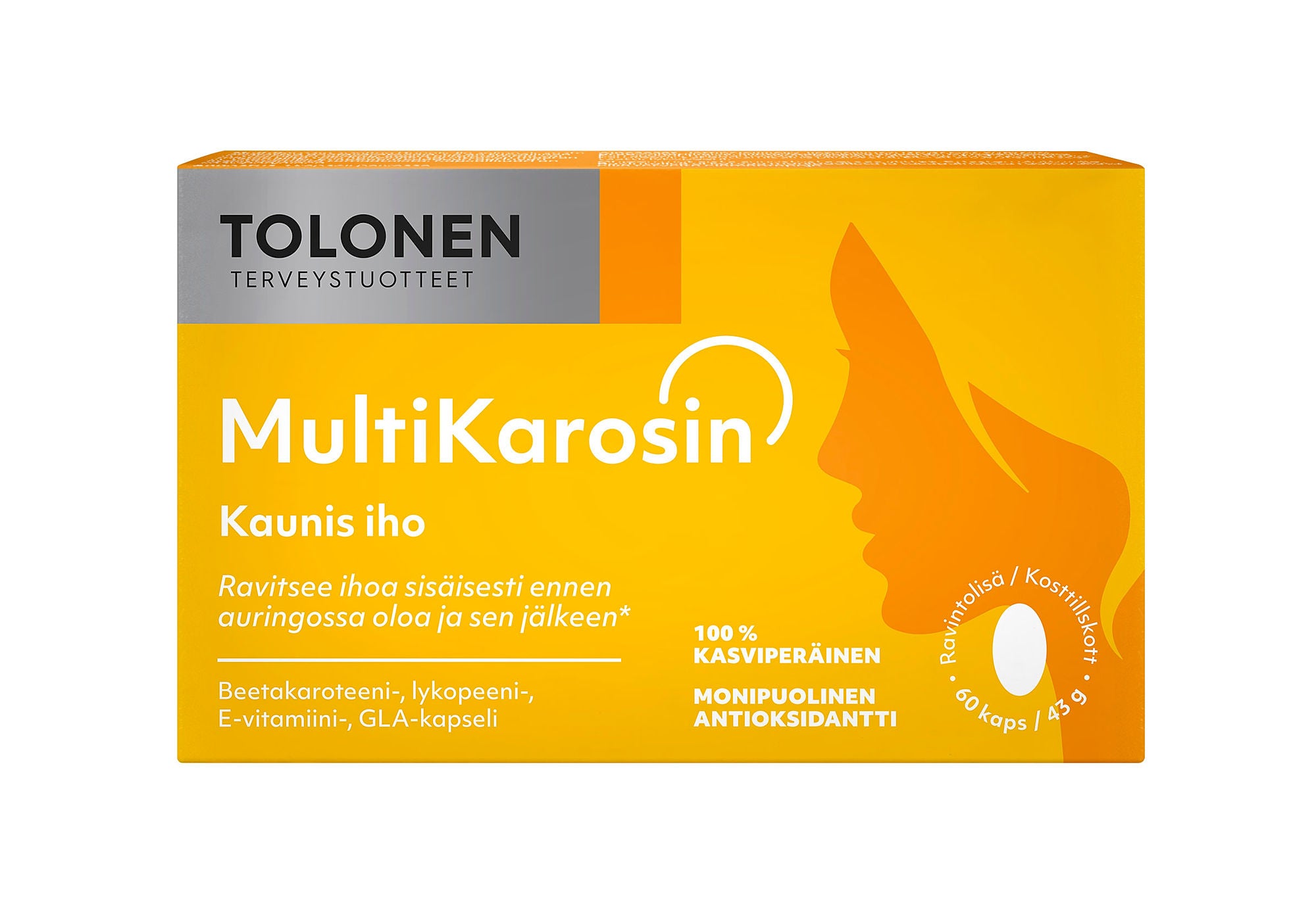 Multikarosin-aurinkokapselit, 43 g
