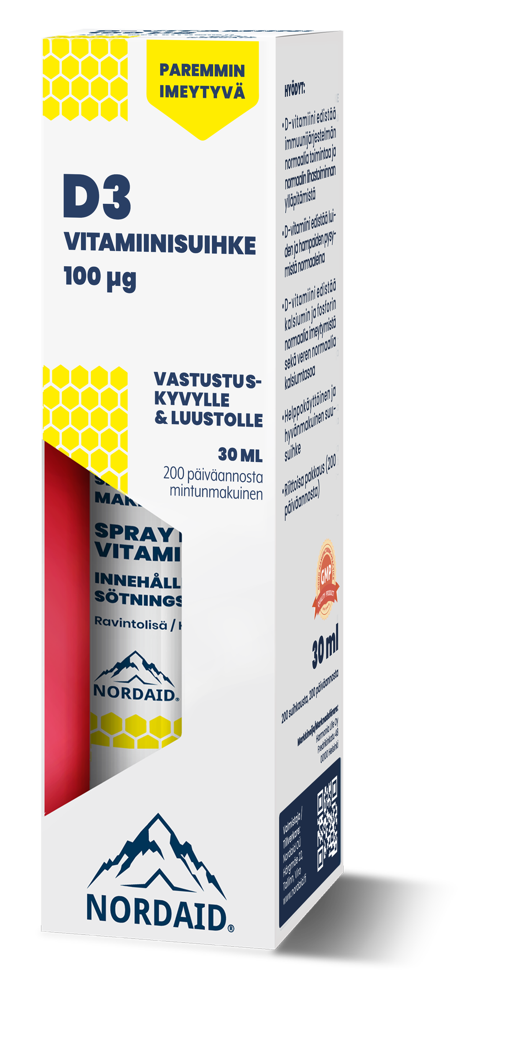 Nordaid D-vitamiinisuihke 30 ml / 100 mcg
