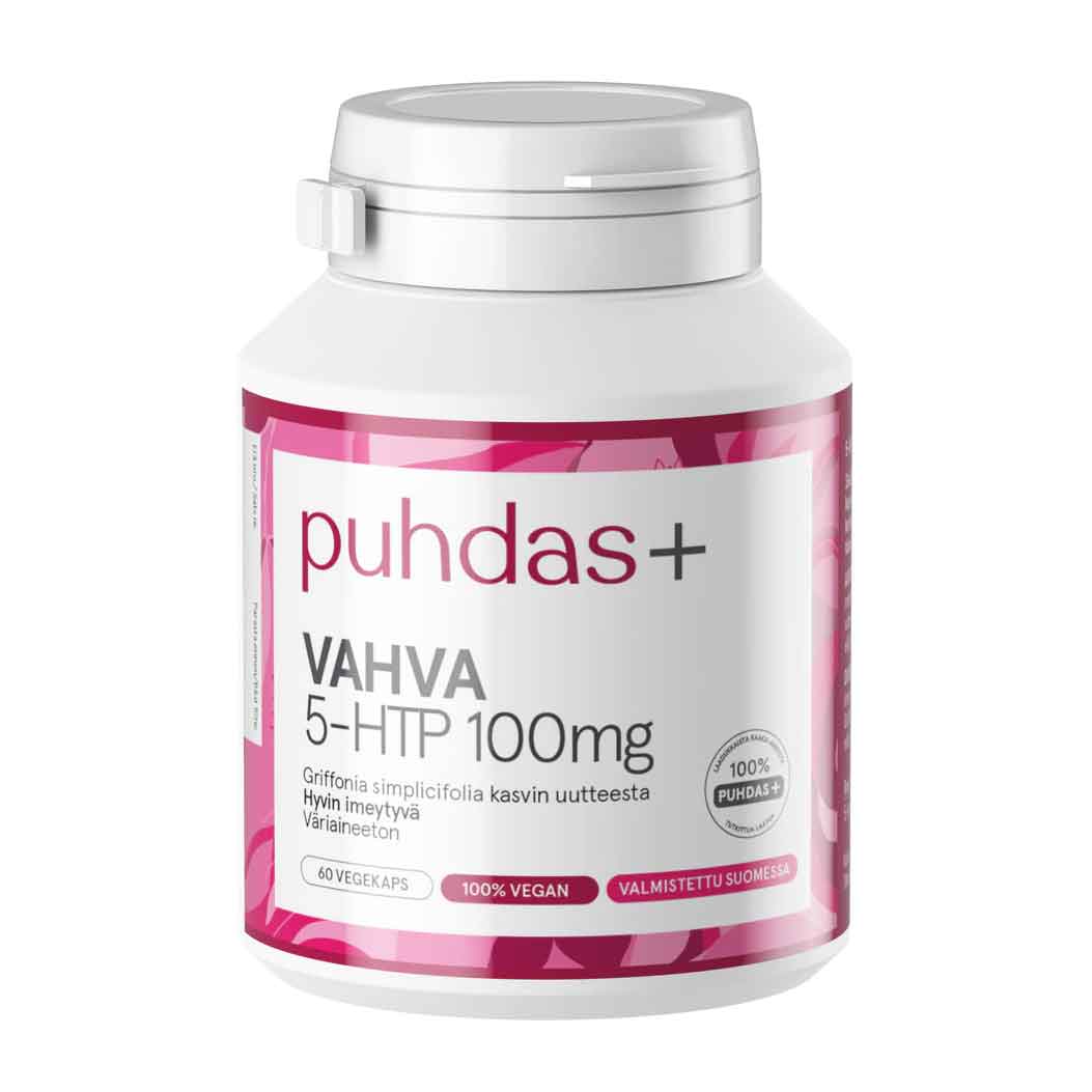 Puhdas+ 5-HTP+ 100 mg (5-hydroksitryptofaani (5HTP), 60 kaps