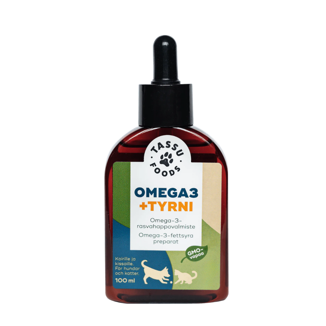 Omega3 + Tyrni, 100 ml - lemmikin ravintolisä
