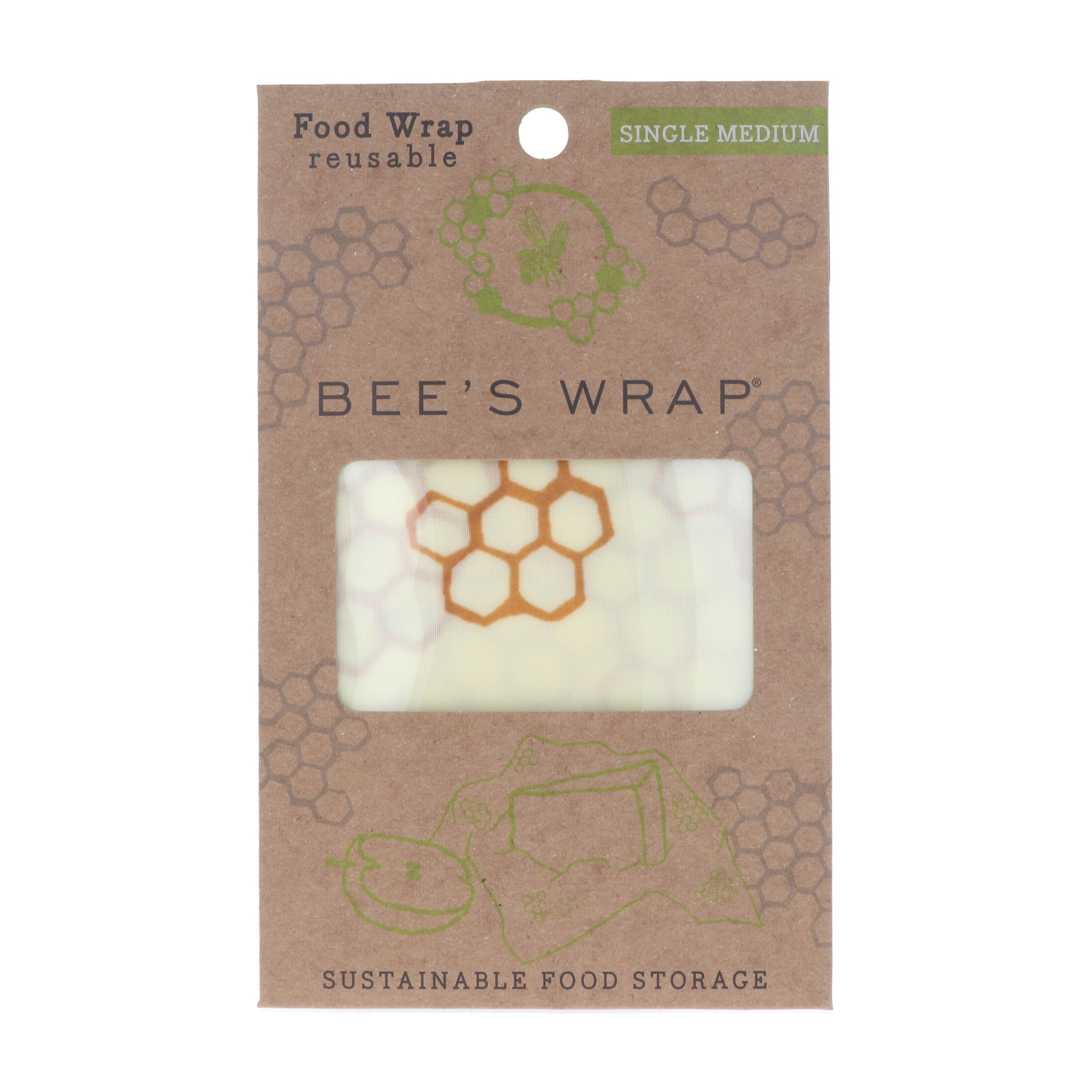 Bee's Wrap -mehiläisvahakelmu, single medium wrap