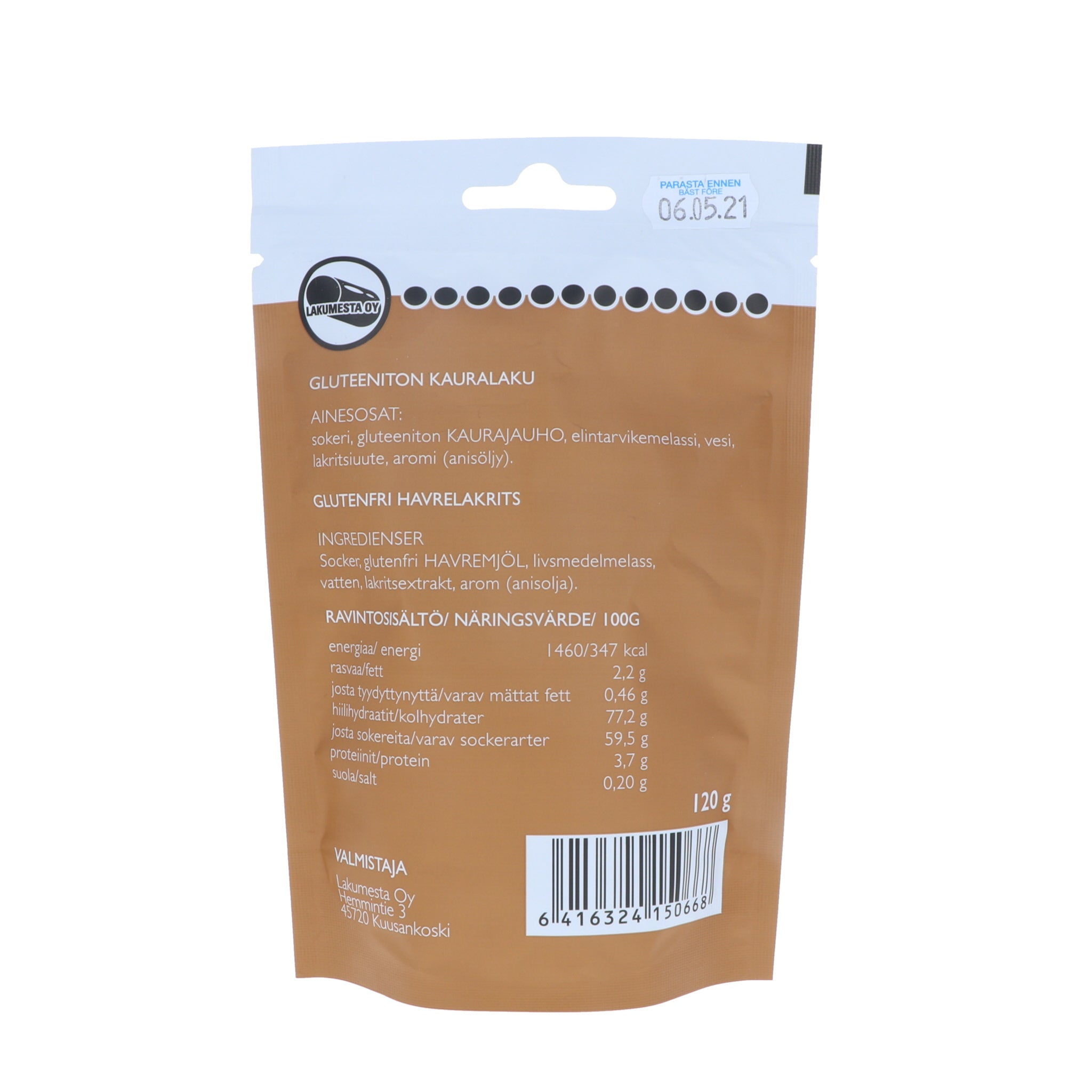 Gluteeniton kauralaku, 120 g
