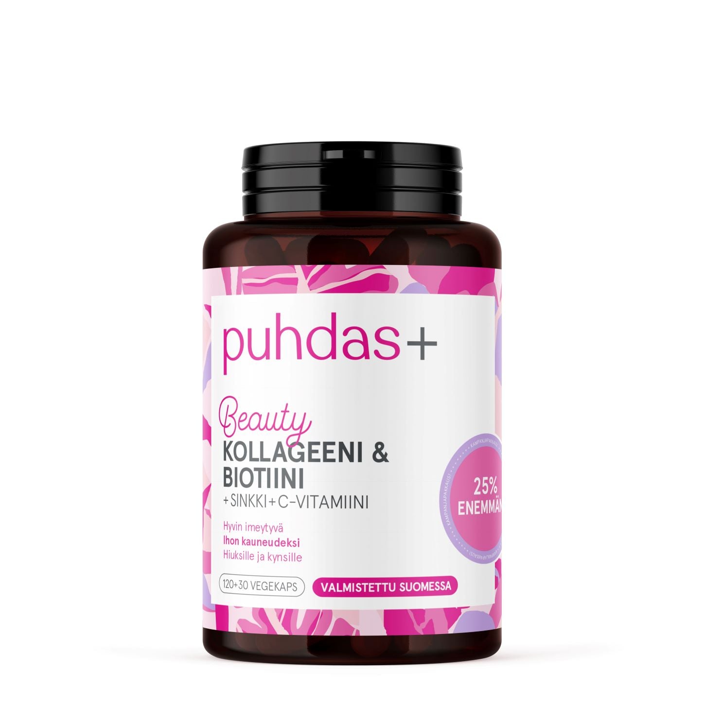 Puhdas+ Kollageeni & biotiini -jättipakkaus 120 kaps