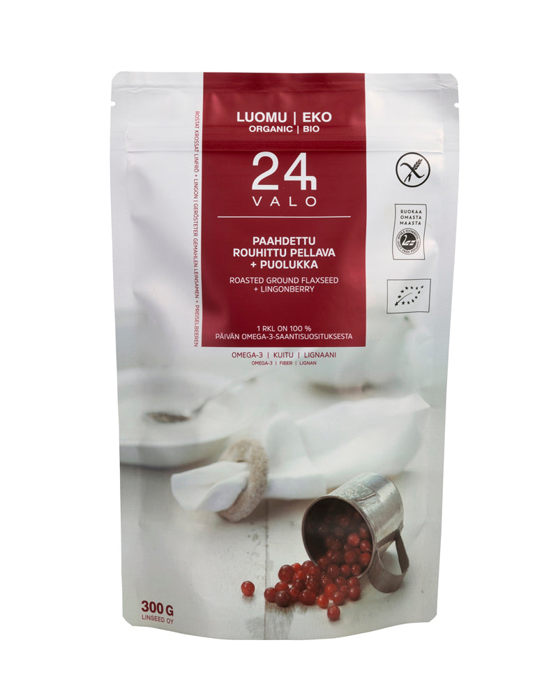 Pellavansiemen-puolukkarouhe, 300 g