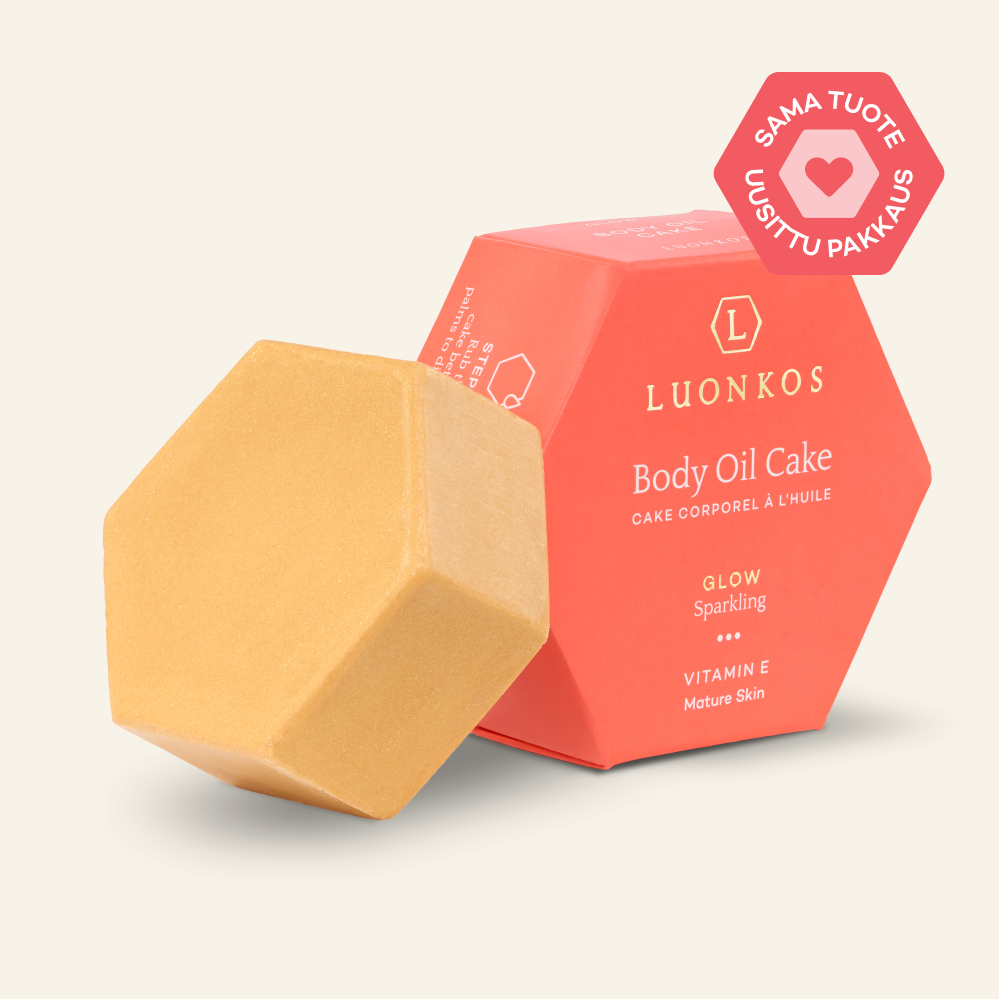 Glow body oil cake, sparkling, 55 g