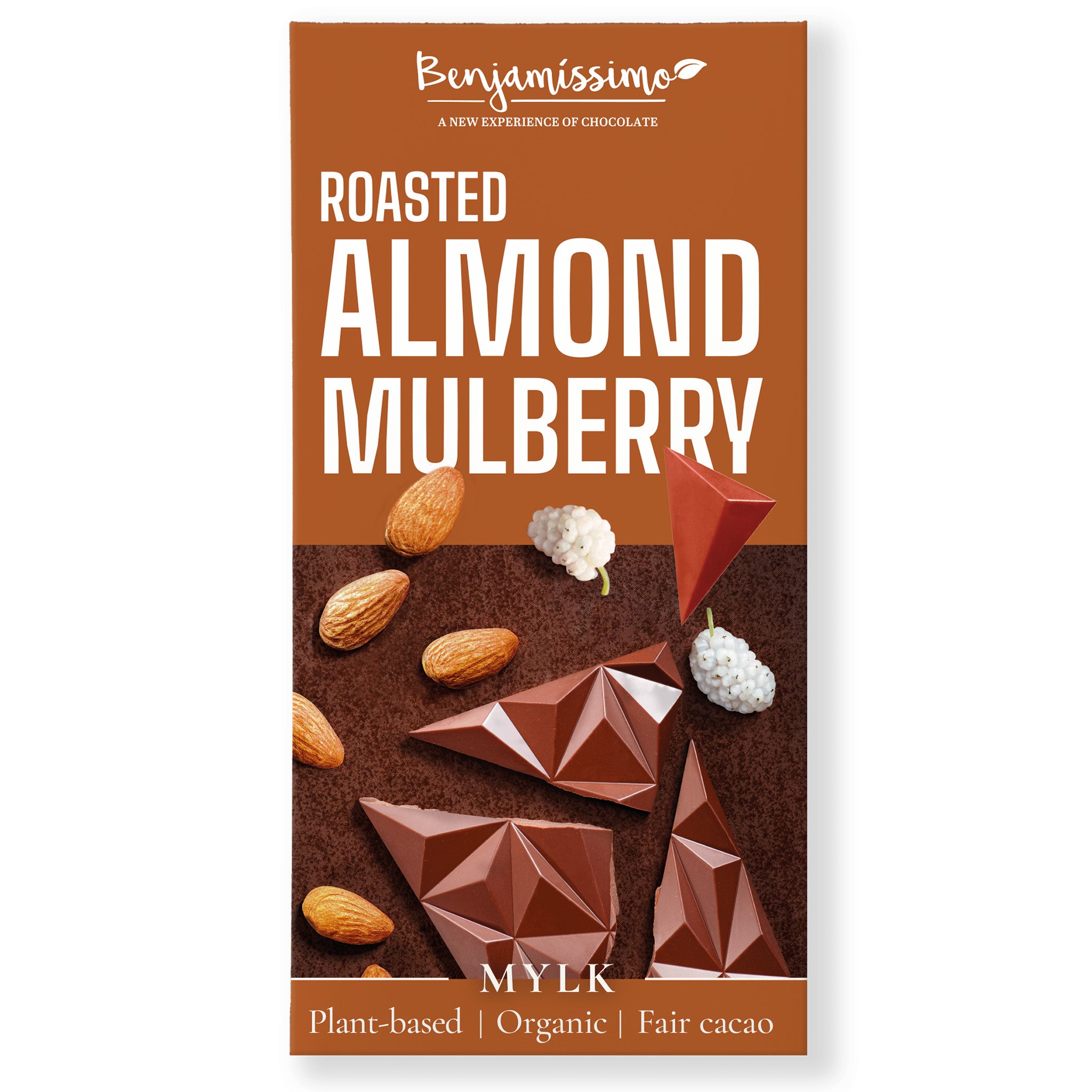 Mylkkisuklaa, paahdettu manteli-mulperi, 70 g