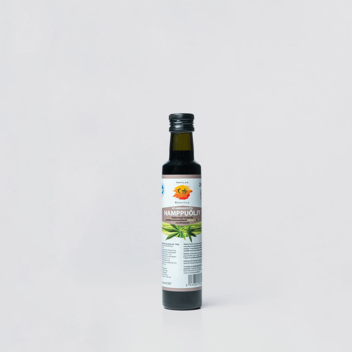 Hamppuöljy, kylmäpuristettu, 250 ml