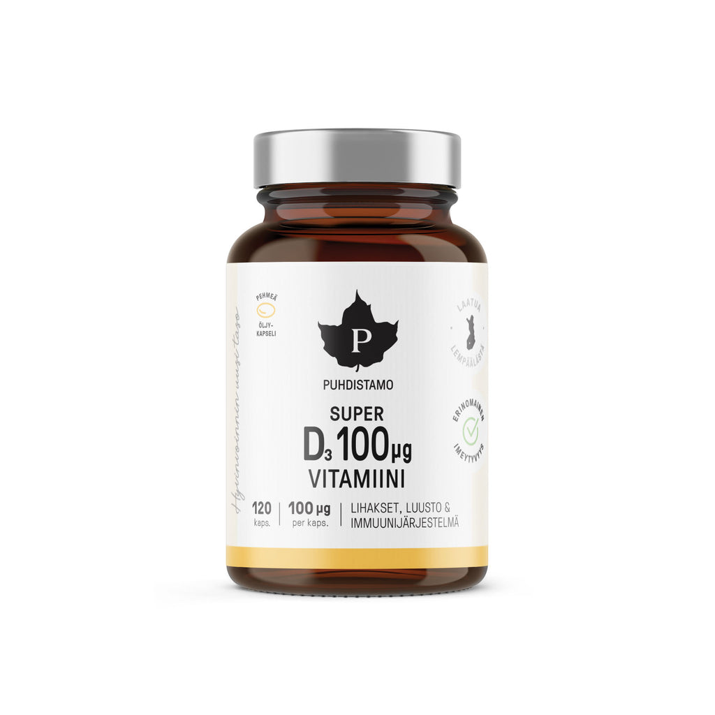 Super D-vitamiini 100 μg, 76 g, 120 kaps