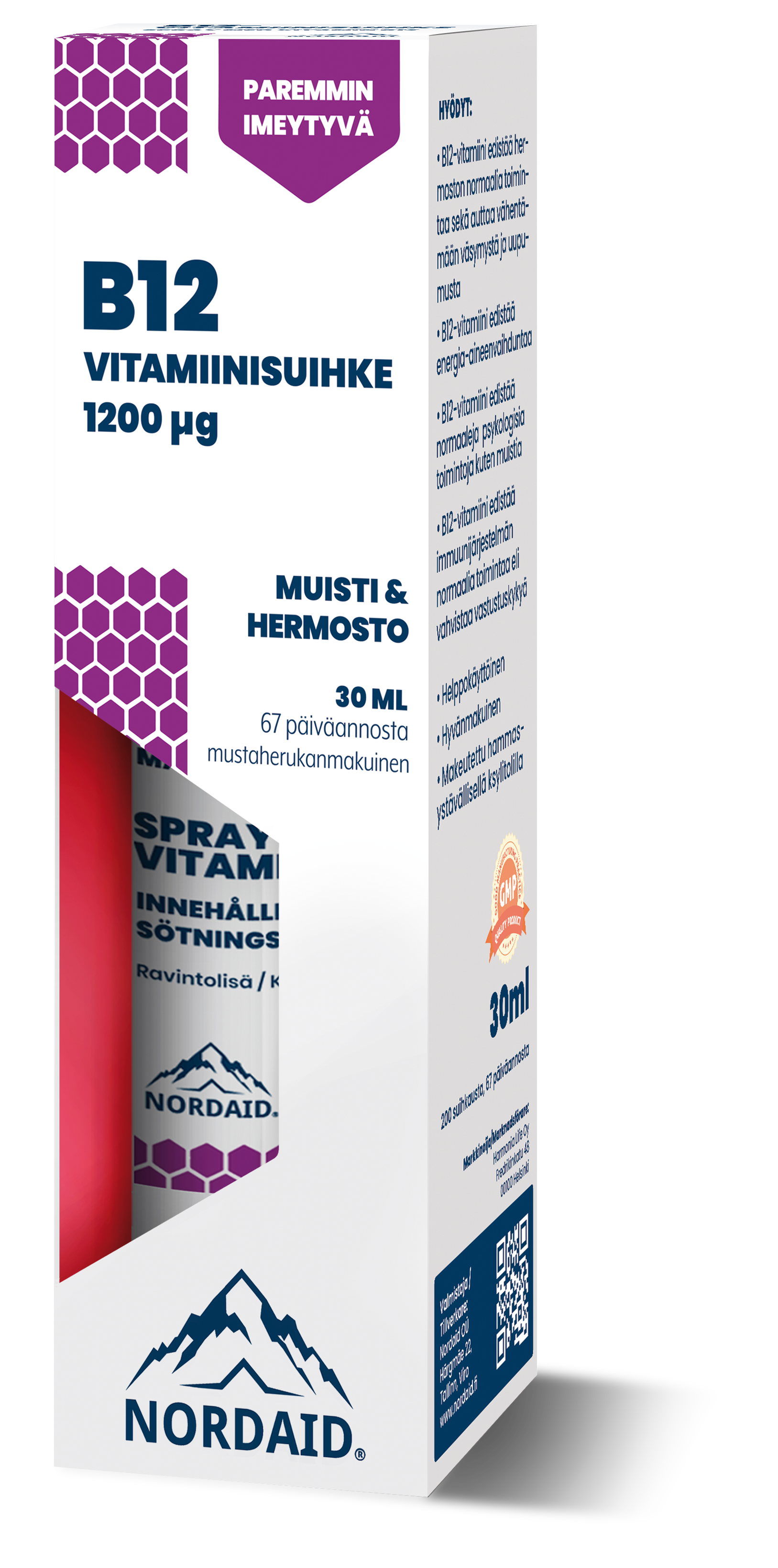 Nordaid B12-vitamiinisuihke 30 ml