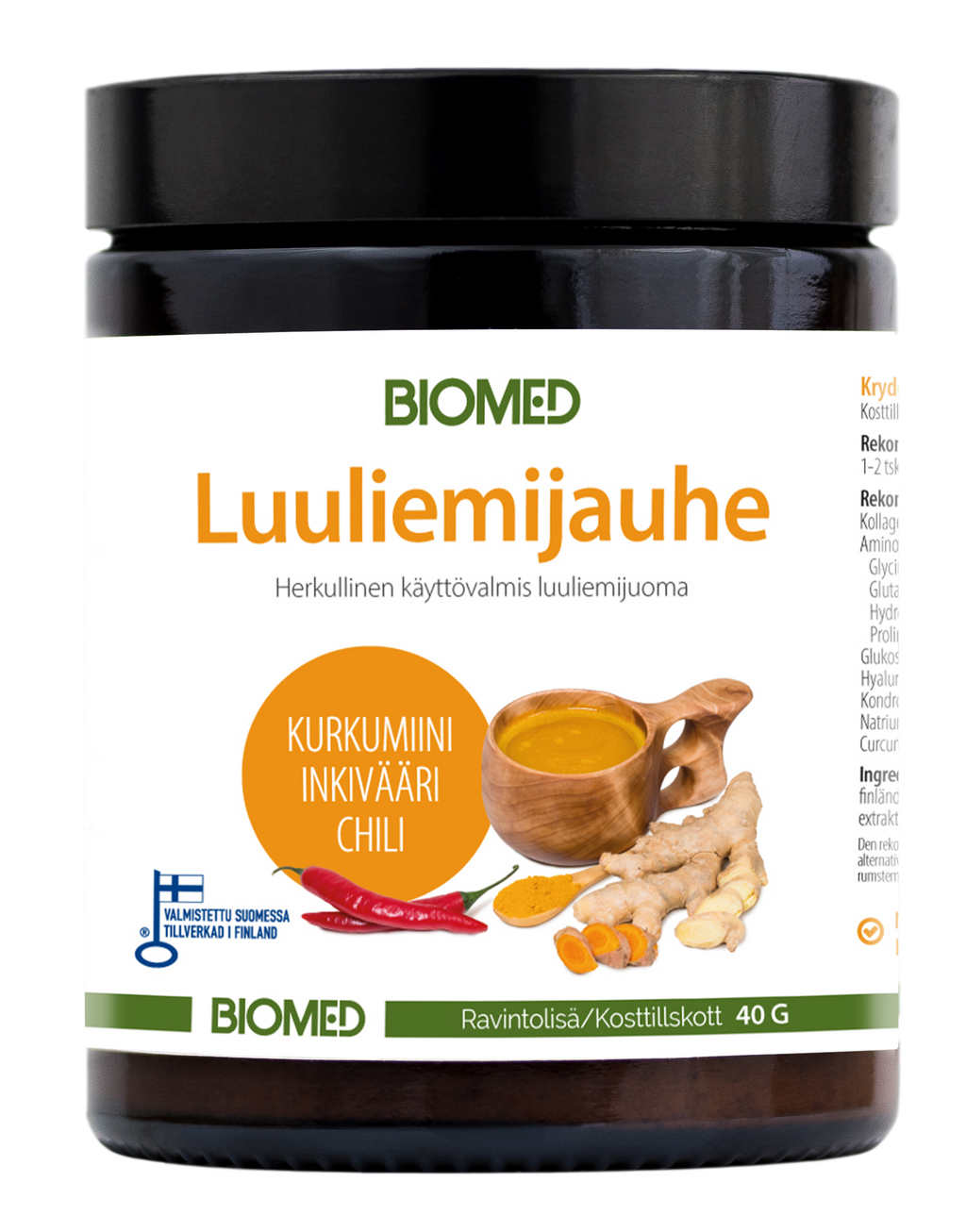 Luuliemijauhe, kurkuma-chili-inkivääri