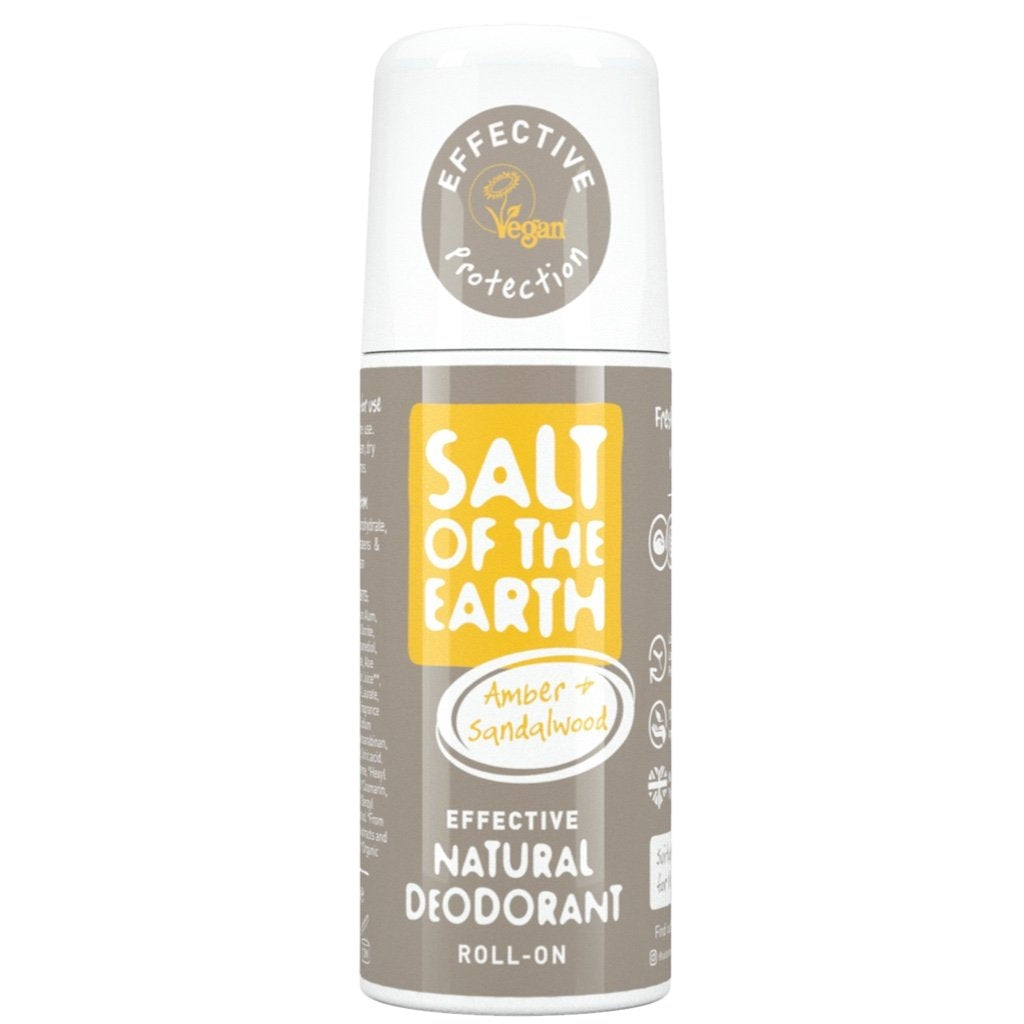 Kristallisuoladeo, Roll-on, Meripihka & Santelipuu, 75 ml