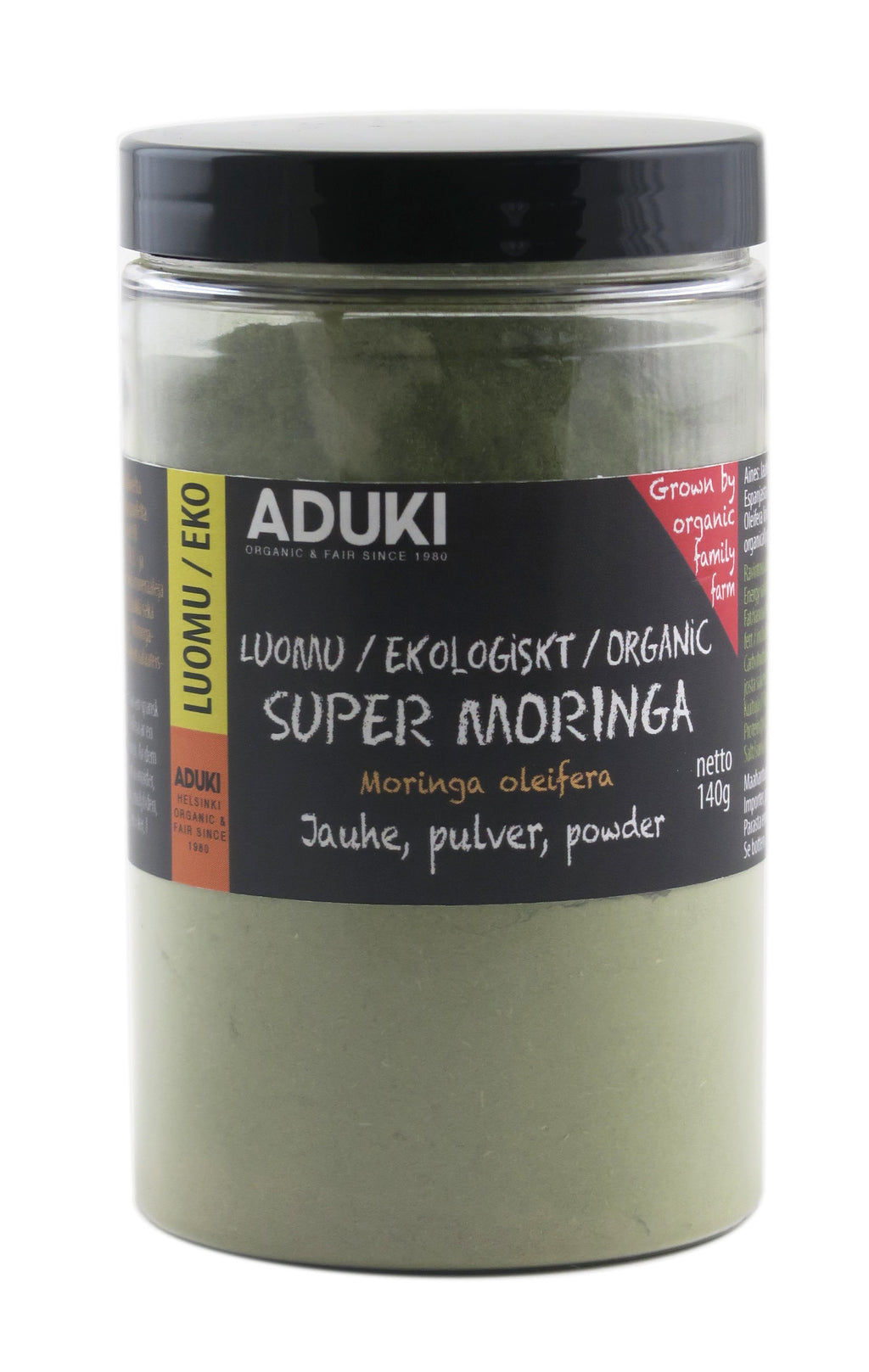 Moringa-jauhe (moringanlehtijauhe), 140 g